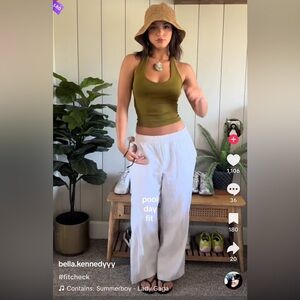 Zara green halter top size: Large